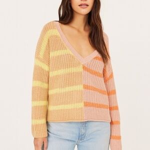 American Eagle Slouchy Knit V-Neck Sweater | Size S | Oversized Fit